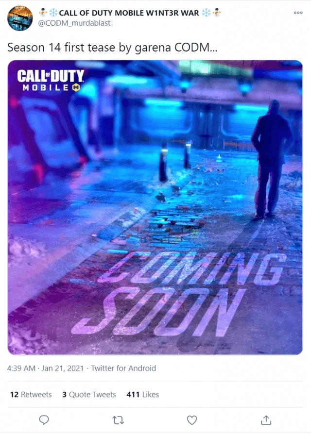 CODモバイルシーズン14ティーザー