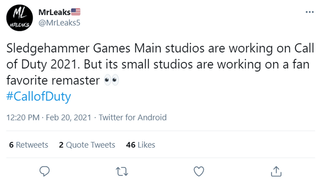 MW3リマスターリーク