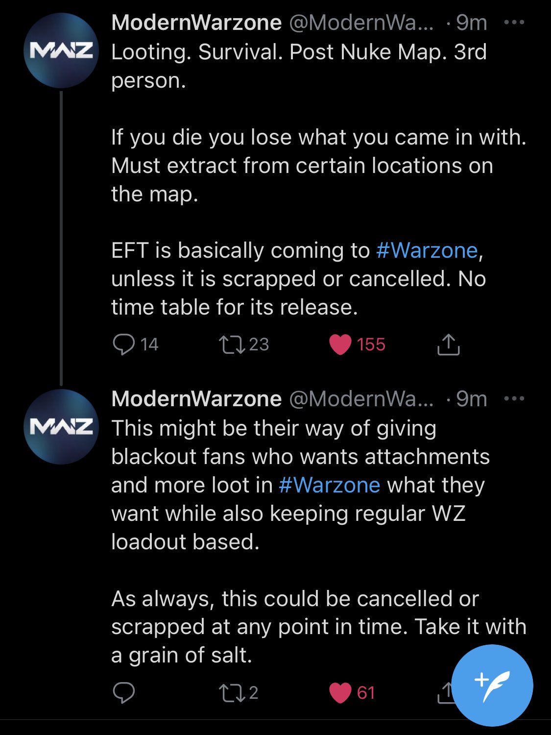 ウォーゾーンサードパーソンモードリーク