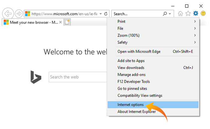 インターネットオプション