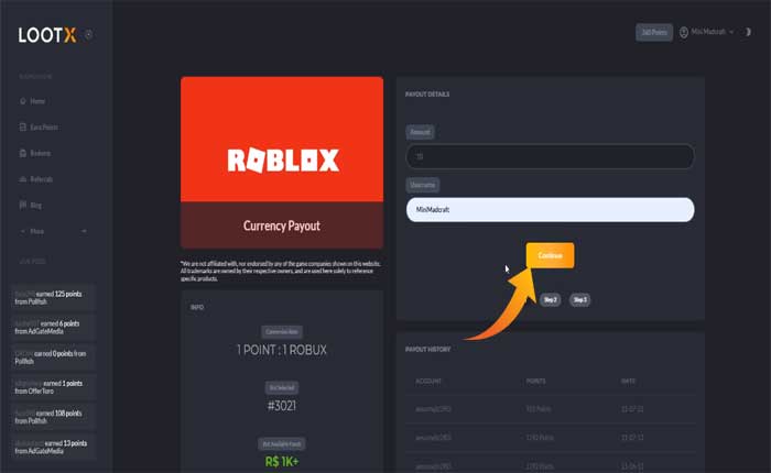 LootX でポイントを獲得する