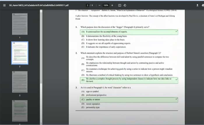 AP Classroom から MCQ と回答を印刷する方法 