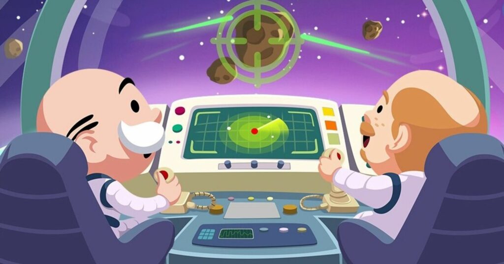 Two old man in space Monopoly Go