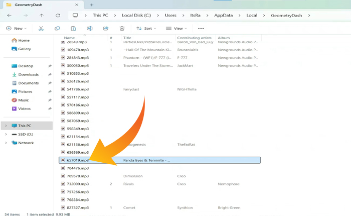 ジオメトリダッシュにカスタムソングを追加します