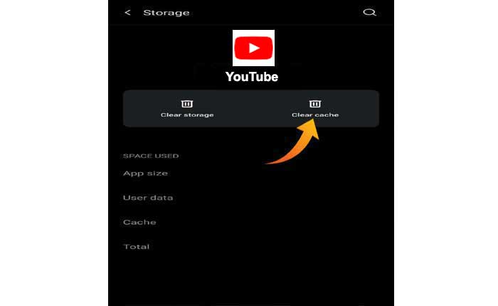 YouTubeキャッシュをクリアします